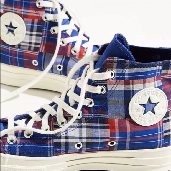 Converse Chuck 70 High Top Sneakers | Twisted Prep Plaid | Size 7 Women - Picture 7 of 14